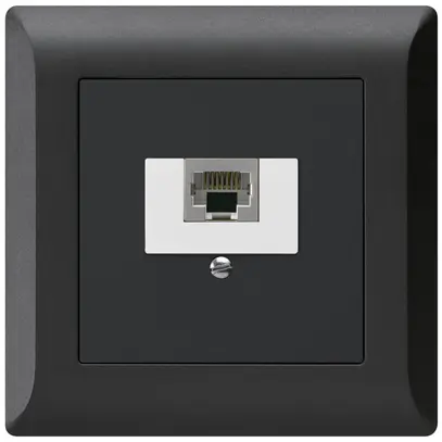 Presa di raccordo INC kallysto.line 1×RJ45s nero 