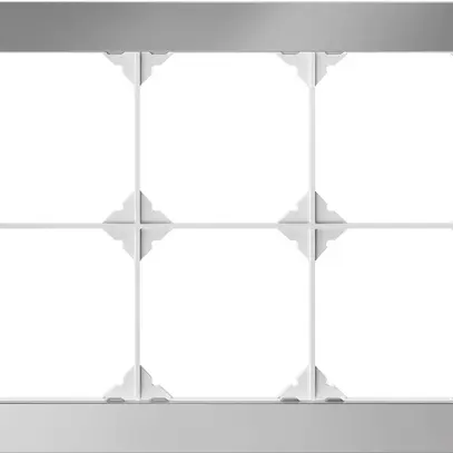 UP-Kopfzeile EDIZIO.liv prestige SNAPFIX® 2×3 154×214mm chromstahl poliert 