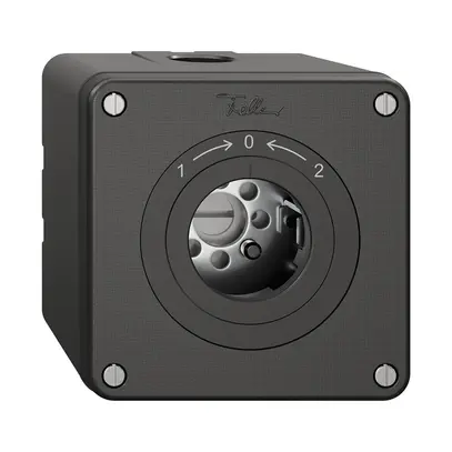 NAPU-Schwenktaster NEVO, ohne Zylinder, KS, 1->0<-2, schwarz 