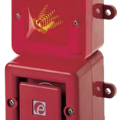 Avvisatore Comax con flash 5J 32 toni 100dB arancione IP66 