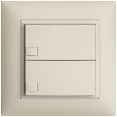 Pulsante INC KNX 2×EDIZIOdue crema RGB senza LED 