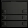 Pulsante INC KNX 6×EDIZIOdue nero RGB senza LED 
