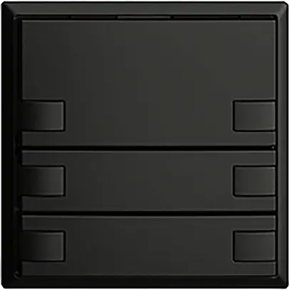 Pulsante INC KNX 6×EDIZIOdue nero RGB senza LED 