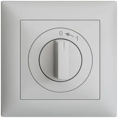 Frontset EDIZIOdue 0<-1 hellgrau 88×88mm für Schwenktaster 