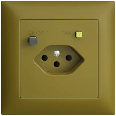 Presa INC EDIZIOdue T13 FI 30mA FMI, olive 