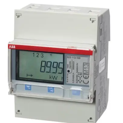 Contatore energia AMD ABB iBus B23 113-100, 3×65A Stahl impulso M-Bus 