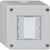 Poussoir AP robusto Q KNX 6× LED RGB s/e-link gris clair 