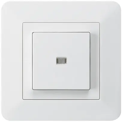 Interrupteur poussoir lumineux ENC kallysto.trend 6/1P blanc 