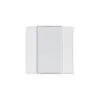 Face poussoir Hager basico KNX double blanc 45×45mm 