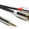 Câble audio analogique Ceconet, Jack 3.5mm ↔ RCA (Cinch), AWG26, noir, 1.5m 