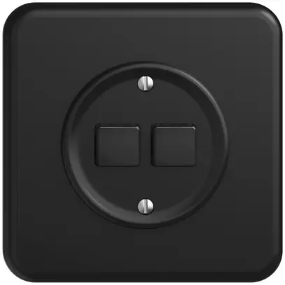 Station secondaire ENC 2K/2T pour interrupteur Sdue Wiser noir 