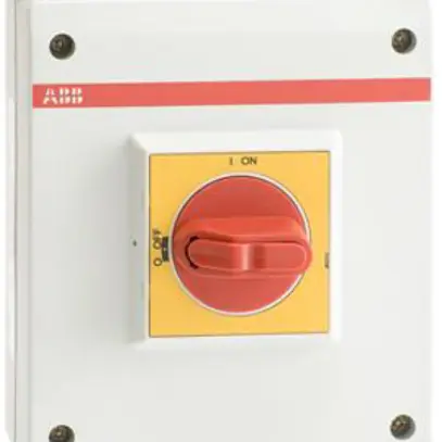 Interrupteur de sécurité AP ABB 3 pôles 16A 400V gris clair/rouge/jaune 