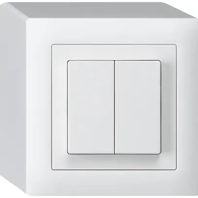 Interruttore AP kallysto 1/3+3/1L bianco 