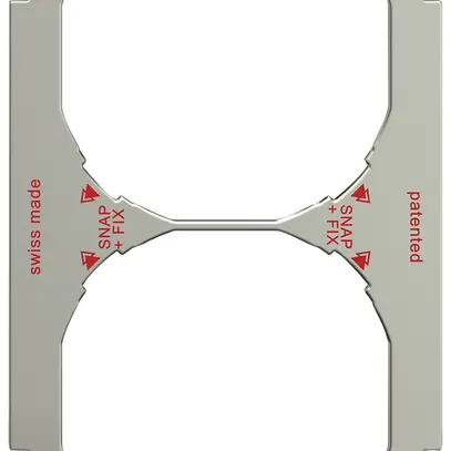 Befestigungsplatte mit SNAPFIX®-Befestigungssystem 2×1 oder 1×2 137×77mm 
