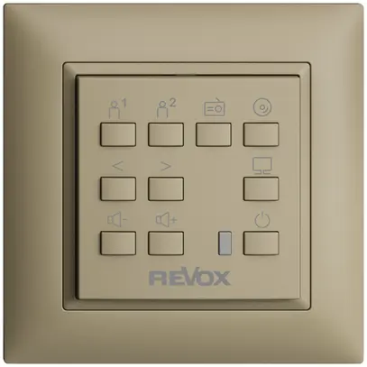 Commande murale EDIZIOdue pour Voxnet FMI, avec 10 bout., LED, IR, sand 