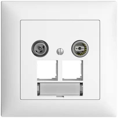 UP-Multimediadose EDIZIOdue FMI EASYNET 4dB, f.2×RJ45 S-One, weiss 