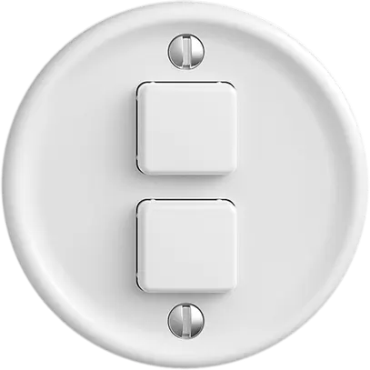 UP-Taster KNX STANDARDdue 2×mit LED RGB, mit Temperaturfühler, weiss 