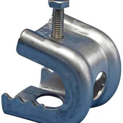 Attache en C Caddy trou Ø14mm rebord 17…30mm, acier fin 