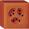 Presa AP Hager kallysto 3×T23 Q arancione 