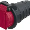 Prise mobile Steffen T25 IP55 16A 400V, anthracite/couvercle rouge 