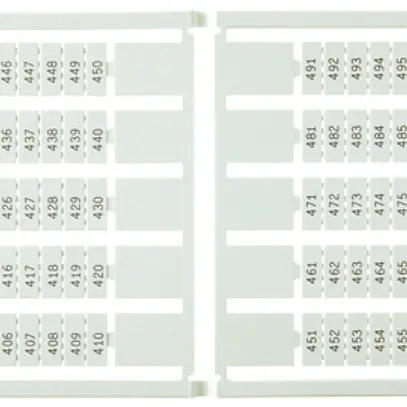 Etichetta di marcaggio 5×9mm 10×21…30, 5 carte da 100 
