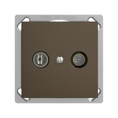 Presa TV-R INC EDIZIOdue 23dB coffee a banda larga 5…2000MHz, FMTE 