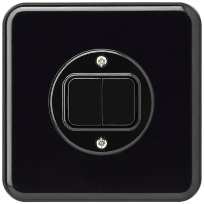 Contact à poussoir ENC basico C+C/1L noir 