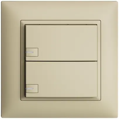 Pulsante univ. INC 2×1t mors. innest. EDIZIOdue vanille con LED 