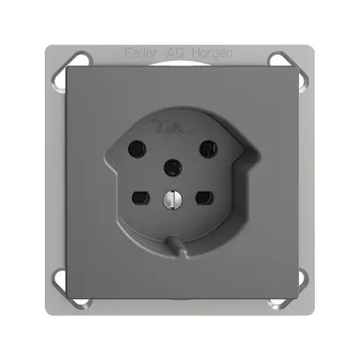 Prise INC EDIZIOdue T15 gris foncé 