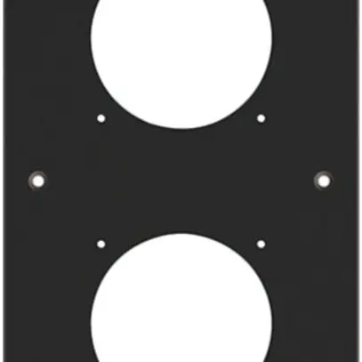 Plaque de montage ENC robusto 4×1 aluminium, noir 