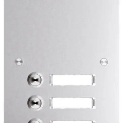 Piastra frontale Hager intercom mono 6× 150×435×32mm acciaio affinato 