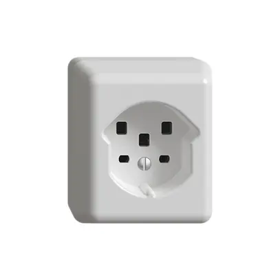 Presa AP FH T25 16A bianco, con morsetti innest. 