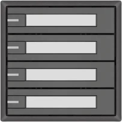 Poussoir KNX RGB EDIZIO.liv SNAPFIX® capteur temp.RGB-LED étiqu.4×com.1T grf 