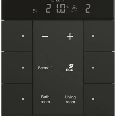 Controller-Nebenstelle klein ABB-Tenton, 6 Tasten, schwarz matt 