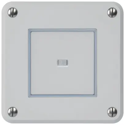 Contatto pulsante INC robusto IP55 2P grigio illuminato per combinazione 