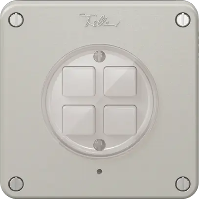 Poussoir KNX 4× NEVO N.CO RGB avec sonde de température, gris clair 