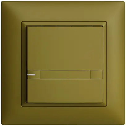 Poussoir ENC KNX 1× EDIZIOdue colore olive RGB avec LED avec insert papier 