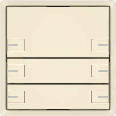 KNX-Taster RGB EDIZIO.liv SNAPFIX® Temperaturfüh.RGB-LED 6×T 1-Tbed.cr 