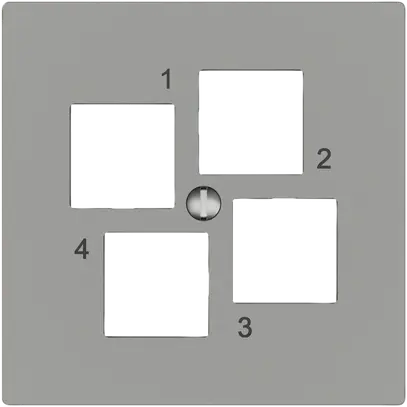 Kit di montaggio EDIZIO.liv EASYNET S-One SNAPFIX® destra per 4×RJ45 grc 