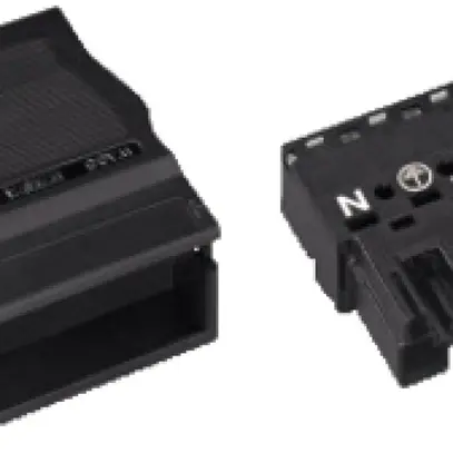 Presa WAGO con scatola a scarico della trazione, 4L, nero 