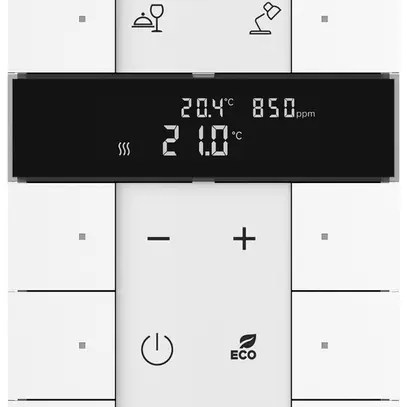 Module de commande ABB-free@home SBC-F-10.0.1, RTR IAQ 10 touches blanc brillant 