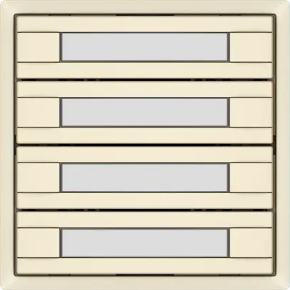 Poussoir universel EDIZIO.liv UNI SNAPFIX® s.LED 4× comm.2T étiqu.cr 