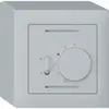 AP-Thermostat Hager kallysto, mit Schalter Heizen/Kühlen, hellgrau 