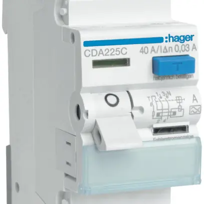 Interrupteur différentiel Hager RCCB (RCD) 2P 230V 0.03A type A HI 40A 2UM 