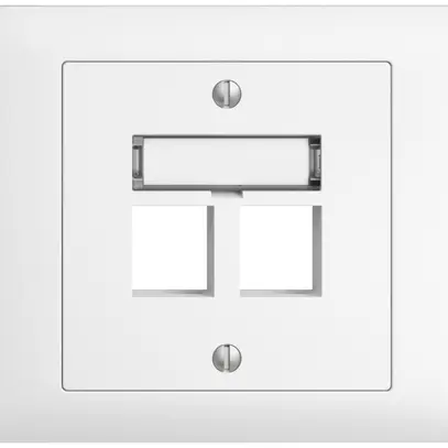 Kit montaggio INS EDIZIOdue BKE, uscita dritta 2×Keystone bianco 