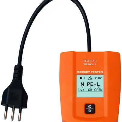Tester per prese ELBRO Testy 1 per T12, T13, T23, CATIII, 300V, IP40 