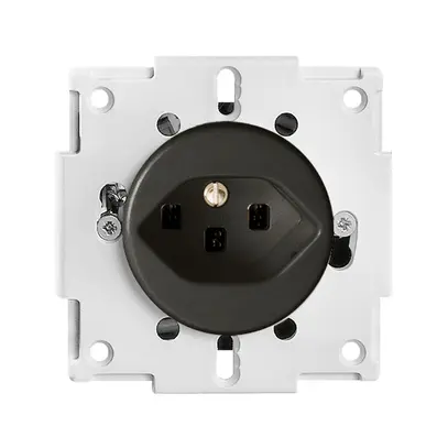 Presa INS FH T23 16A nero con morsetti innest. 