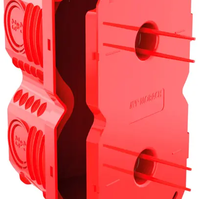 Boîte à encastrer MT NIS 2×1 TFC 850°C 71×131×60mm rouge 