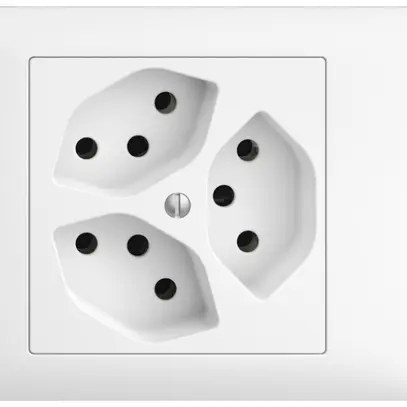 Presa INS EDIZIOdue 3×T13 bianco 45…69mm 