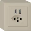 Presa di carica USB AP kallysto 18W PD 1×tipo A 1×tipo C T23 beige 